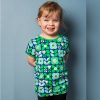 Frugi Kids Busby T-shirts – 2 Pack – Camper Blue Breton/Wave (Last one! 5-6y)