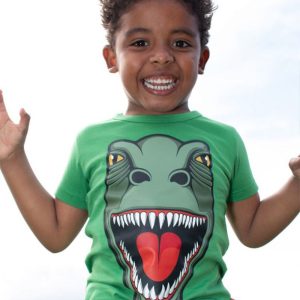 DYR Cph by Danefae Kids T-Rex Dinosaur T-Shirt – Plant Green
