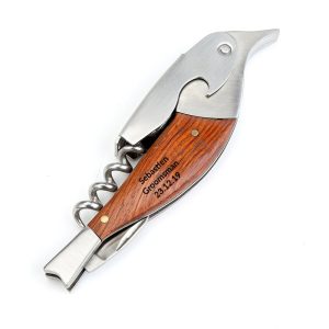 Bird Engraved Groomsmen Corkscrew Opener-Personalized Wine Bottle Opener,Bottle opener,Customized bottle opener,Engraving,Groomsman gifts