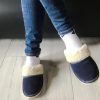 Natural Leather Sheepskin Slippers Suede Soft Fur Comfy Warm Indoor Home Working Gift Different Colours All Sizes