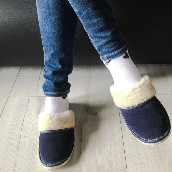 Natural Leather Sheepskin Slippers Suede Soft Fur Comfy Warm Indoor Home Working Gift Different Colours All Sizes