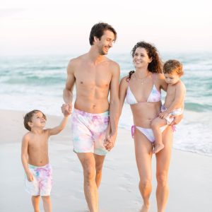 Family and Couple Matching Cotton Candy Swimsuit | Matching Swimsuits for Couples | Mommy & Me | Matching Bathing Suits | Tie Dye Swimsuits