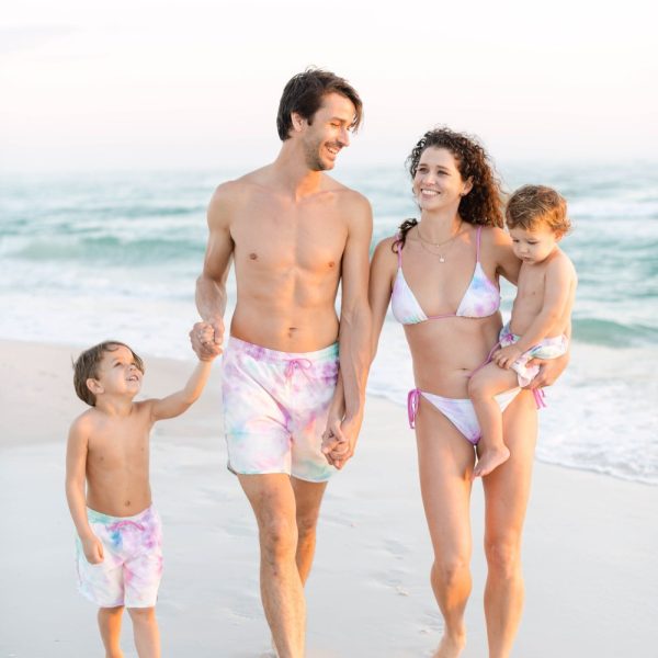 Family and Couple Matching Cotton Candy Swimsuit | Matching Swimsuits for Couples | Mommy & Me | Matching Bathing Suits | Tie Dye Swimsuits