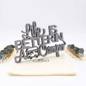 Wooden lettering “Life Is Better In A Camper” – 3D wall decoration for camper van vanlife gift