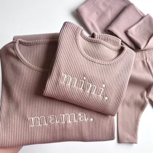 Family Matching Personalised PJs | Mama and Mini | Kids 2 Piece Set | Siblings Match | Clothing | Baby and Kids Outfits | Gf Bf Matching Pjs