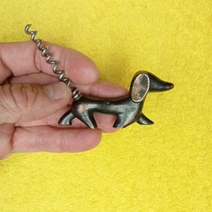 Soviet Vintage Corkscrew,Dog Vintage Corkscrew,Metal Opener,Dachshund Bottle Opener,Stylish Corkscrew,Made in USSR,1970s,Kitchen Decor