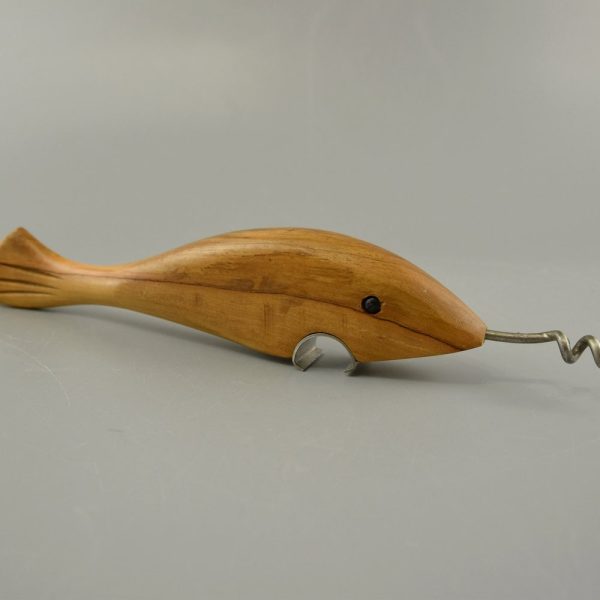 Vintage bottle opener and corkscrew (fish shape) | Germany | 70s