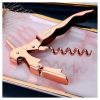 14K Gold Diamond Top Nose Stud, Solid Gold Bezel Set Corkscrew Nose Piercing Stud