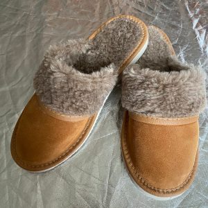 Natural Leather Sheepskin Slippers Suede Soft Fur Comfy Warm Indoor Home Working Gift Different Colours All Sizes