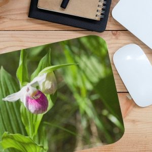 Minnesota State Flower – Showy Lady Slipper – Nature-Inspired Mouse Pad – MN Midwest Gifts Office Decor Tech Accessories