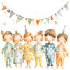 Coloring Kids Pajamas Children Gift Paintable Activity Outfit 100% Cotton Washable and Reusable Set