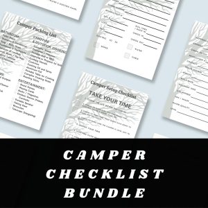 Camper Checklist Printable Bundle Trees