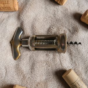 Vintage Italian corkscrew from 50s in brass Wine bar tools Bottle opener Wine lover gift Present for him Vintage brass corkscrew
