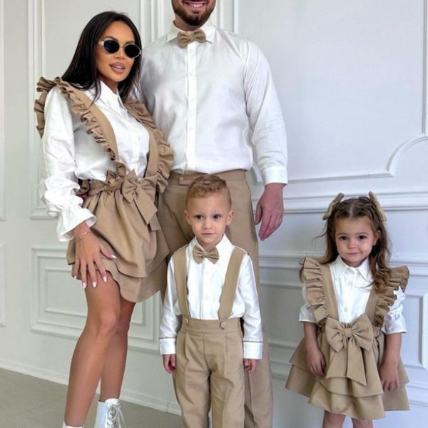 Custom Boys 1st Birthday Girls 1st Birthday Outfit Family Birthday Photoshoot Matching Outfit Tuxedo Pants Bowtie Mommy Me Matching Outfits