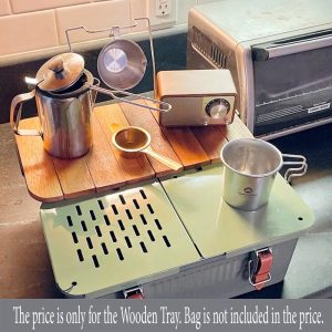 Water resistant for Stanley Lunch Box. wooden tray. It is made of iroko tree growing in the American Amazon forests. Natural Wood.