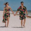 NinthIsle Made in Hawaii, Super Soft Family Matching Resort Wear Bright Hibiscus Aloha Shirt/Dress/Kids Wedding Birthday Bulk Handmade Gifts