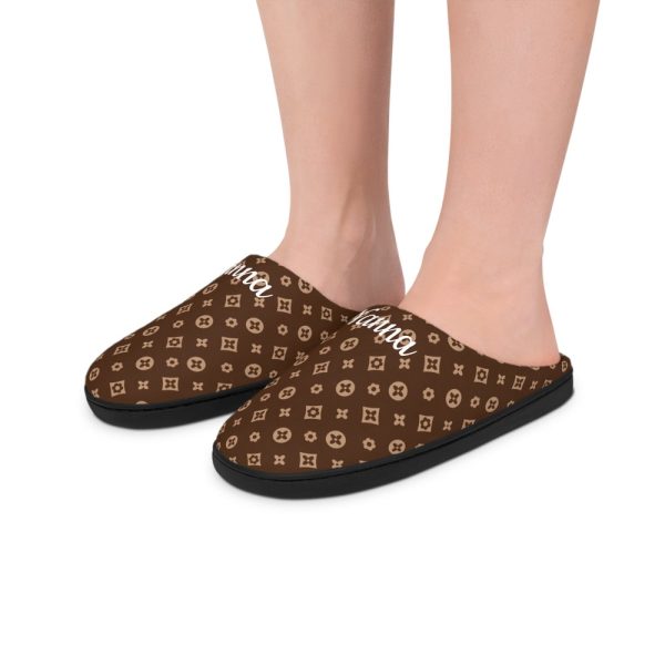 Personalizable Chic Print Women’s Indoor Slippers l Customizable Women’s Slippers l Gift for Her