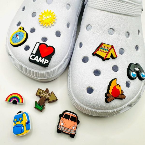 Camping Shoe Charms, Camping Shoe Charm, Outdoors Clog Charms, Charms for Shoes, Hiking Shoe Charms, Camp Shoe Charms, Cute Camp Shoe Charms