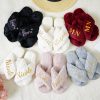 Bow tie indoor slippers / Luxury French silk slippers / Home office light shoes / Anti-slip sweat absorption / Fall and winter fashion wear