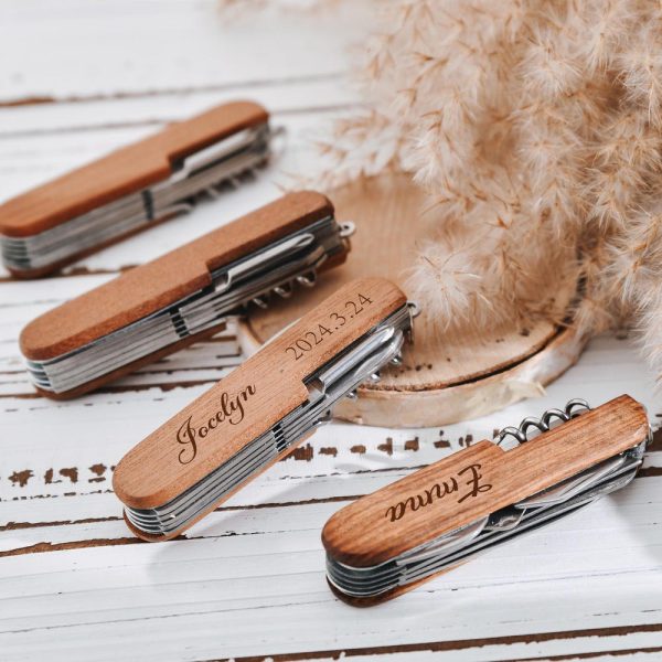 Customized Multi-Tool Groomsmen Gift, Anniversary Gift Father’s Day Gift Corkscrew, Customized Wedding Best Man Gift Pocket Opener Knives
