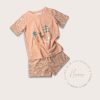 Girls jersey short sleeve jersey pyjamas