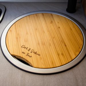 Sink cover with cutting board function for mobile homes, caravans | Cutting board camping | Sink cover camping with your own engraving