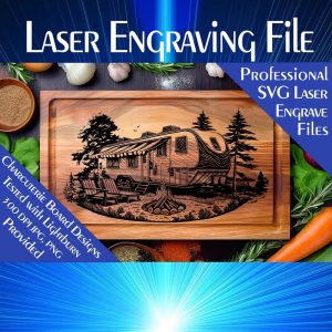 RV and Camping, Camper SVG PNG, vector graphic, laser engraving, Clip art, laser ready, cutting boards, Personalized Gifts, Travel Trailer