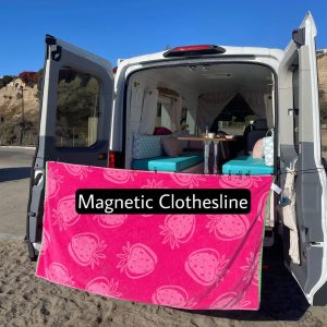 Camping clothesline magnetic clothesline camper clothesline camping laundry RV laundry campervan accessories van gift camping gear vanlife