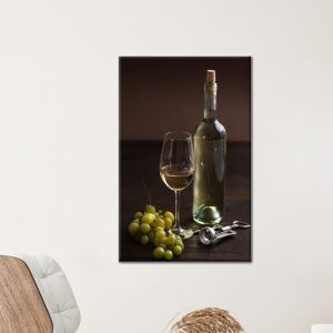 Wine Canvas Art, Grapes Wall Art, Wine Glass Art, Corkscrew Canvas, Pub Poster Decor, Kitchen Canvas Art, Club Wall Art, Modern Wall Art