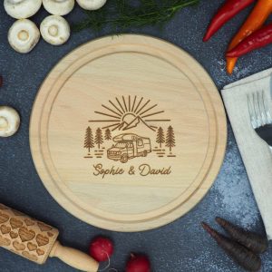 Camping Vanlife Gift | Caravan | Camper Motorhome Couple Partner Personalized Wooden Board | Cutting Board | Gift Idea | Birthday
