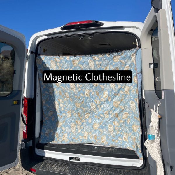 Travel clothesline magnetic clothesline camper clothesline portable clothesline RV laundry campervan accessories van gift camping gear