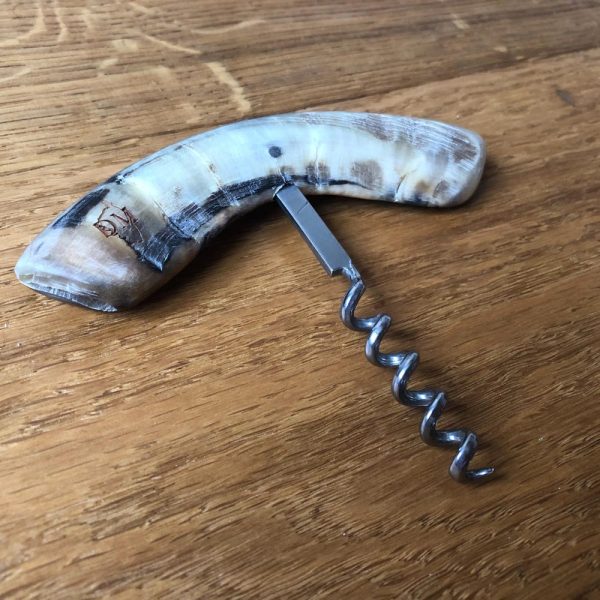 Handmade goat horn corkscrew in Corsica