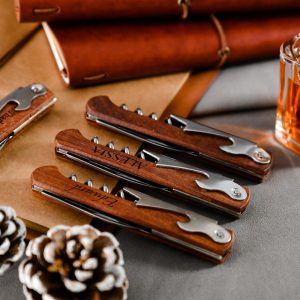 Personalized Bottle Opener – Custom Engraved Bottle Opener – Rustic Wooden Wine Opener – Groomsman Gift Ideas – Stylish Gifts for Him