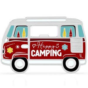 LANOLU Bottle Opener Magnet Camping Bus, Motorhome Gift, Camping Gadgets Caravan, Camper Gifts, Magnetic Metal