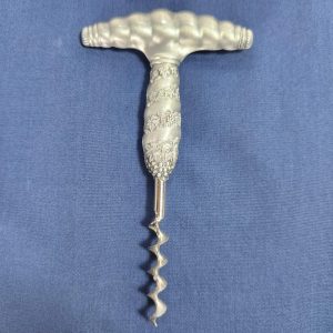 WMF Zinn Pewter Wine Opener Corkscrew Screw-Pull Grapes Leaves Design Heavy Solid Barware