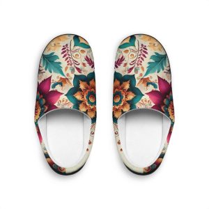 Enchanted Garden Bloom Indoor Slippers for Comfort and Style, Women’s Indoor Slippers