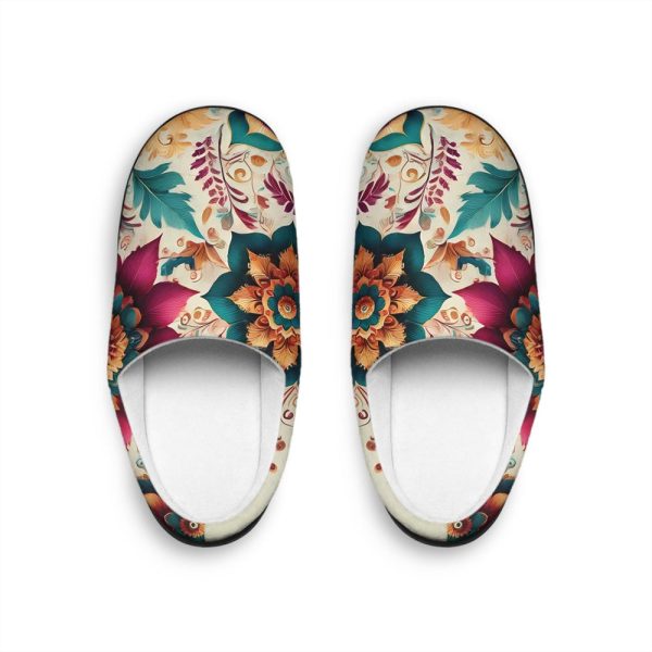 Enchanted Garden Bloom Indoor Slippers for Comfort and Style, Women’s Indoor Slippers