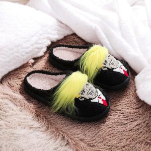 Unique Donald Trump Wig Slippers | Funny Thermal Closed-Toe House Shoes for Comfort & Humor | Perfect Gift for Trump Lovers!