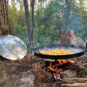 Personalized Camp Fire Skillet BBQ Cowboy Wok 12-28″ (30-70cm) with Lid