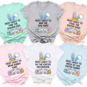 Most Likely To Easter Matching Shirt, Funny Easter Shirts, Easter Family Tshirt, Easter Group Shirts, Personalized Family Easter Outfits