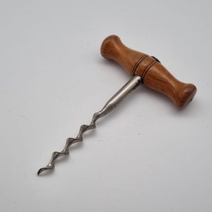 Vintage Corkscrew / Bottle Opener with Wooden Handle