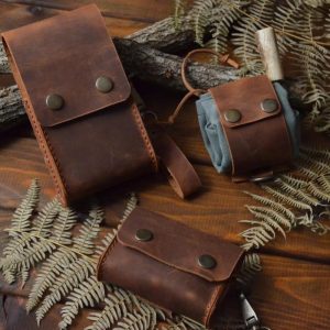 Leather Handmade Cooking Kit|Camping Set|Handmade Leather Bag|Durable|Camping Accessory|Bushcraft Gear|Camping Utensils|Birthday Gift