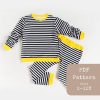 Kids Woven Pajama Sewing Pattern PDF, Button-Down Pajama Set with Lapel Collar, DIY Woven Fabric Pajama for Boys and Girls