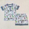 Cute Kids All-Over Print Two Pieces Pajamas MOCKUP, Toddler Boy Sleepwear Set PSD Mock-up, Children Nightwear Mockup, Adorable Pyjamas Set
