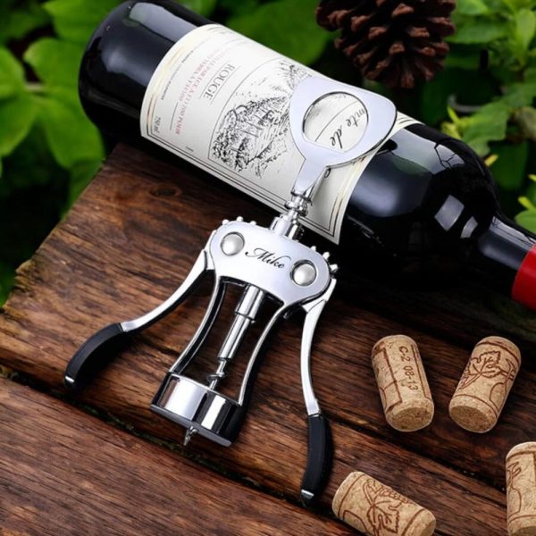 Personalized WING CORKSCREW Wine Bottle Opener Custom Engraved Housewarming Mothers Day Gift for Her Him Dad Boyfriend Men Women Mom Wedding