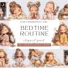Pattern for Kids] Lovely children pajama set with ruffle, Actual size PDF pattern (PE1234-pajama)