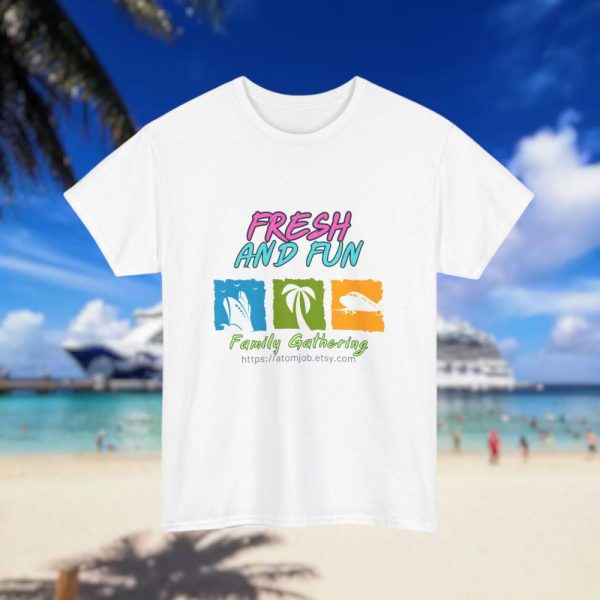 Family Cruise Unisex Heavy Cotton Tee – Vacation Shirt, Matching Family Outfits, Nautical Theme Apparel, Summer Holiday Clothing, Travel