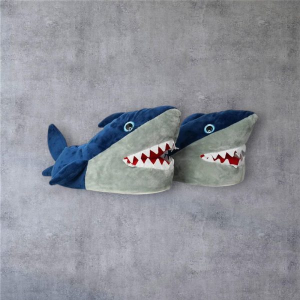 Shark Shaped Plush Slippers for Men & Women – Cozy, Warm  Comfortable, Wide Size Range
