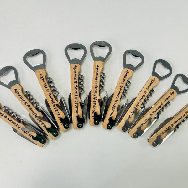 personalized wooden lemonade maker – bottle opener knife corkscrew – Father’s Day – bachelorette party wedding gift