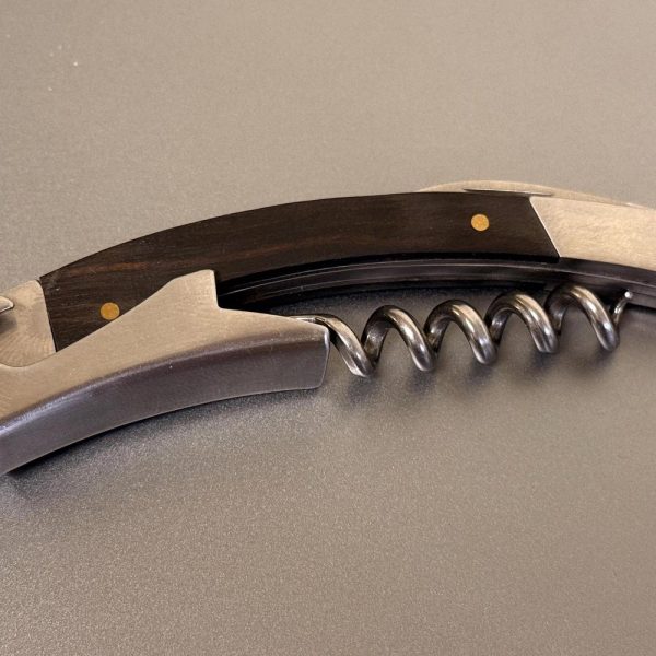 Chef Sommelier Corkscrew | Black Wood & Stainless Steel Waiter’s Opener | Elegant Wine Tool for Enthusiasts Gift new in box